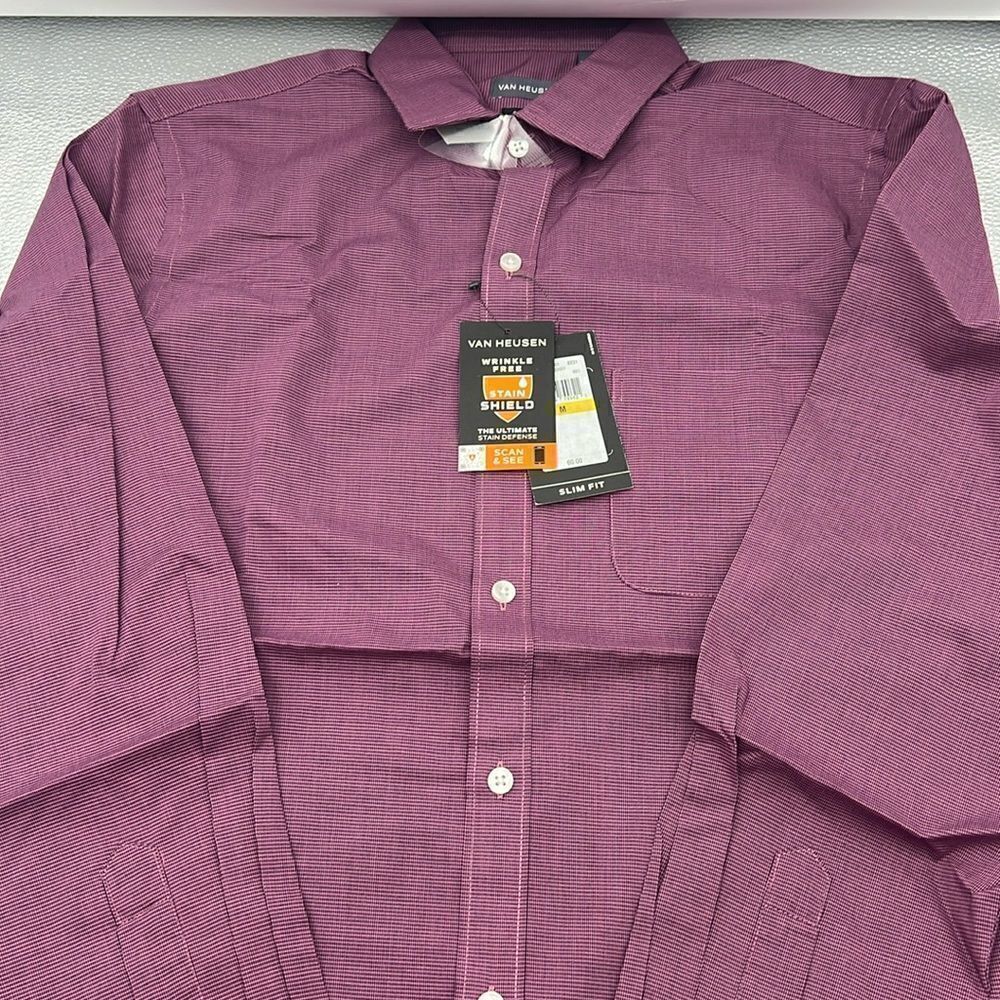 Van Heusen slim fit long sleeve dress shirt size medium